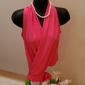 Wrap around sleeveless top